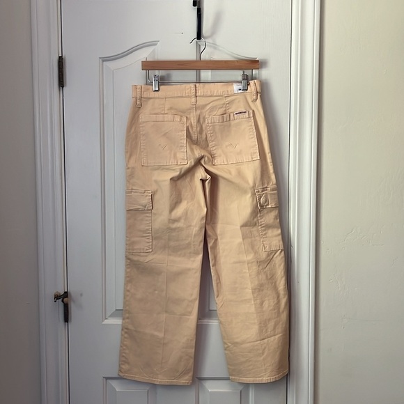 Hudson | Rosalie Bleached Sand High-Rise Wide Leg Cropped Cargo Pant Size 29/8 - Picture 6 of 12